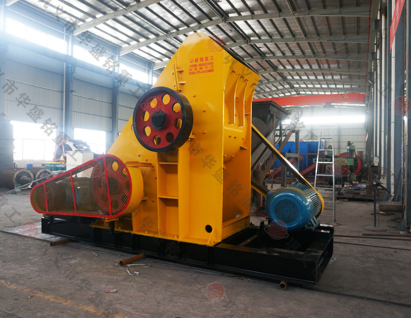 樹皮粉碎機，雙級粉碎機試機 華盛銘重工