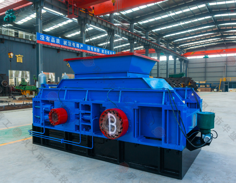 葉巖石破碎機，雙齒輥破碎機華盛銘重工試機